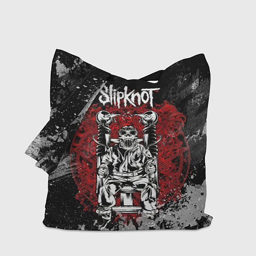 Сумка-шоппер Slipknot скелет / 3D-принт – фото 1