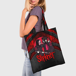 Сумка-шопер Slipknot black and red, цвет: 3D-принт — фото 2