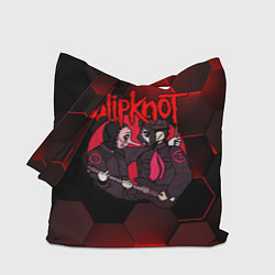 Сумка-шопер Slipknot art black, цвет: 3D-принт