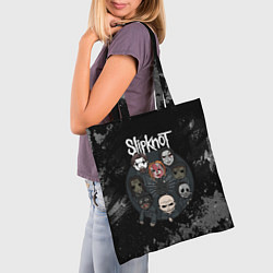 Сумка-шопер Black slipknot, цвет: 3D-принт — фото 2