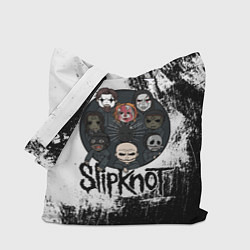 Сумка-шопер Slipknot black and white, цвет: 3D-принт