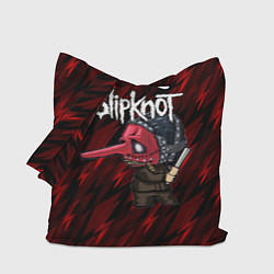 Сумка-шоппер Slipknot красные молнии