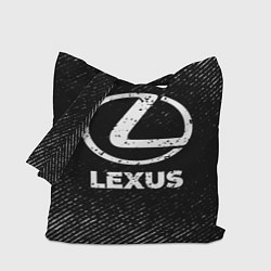 Сумка-шоппер Lexus с потертостями на темном фоне