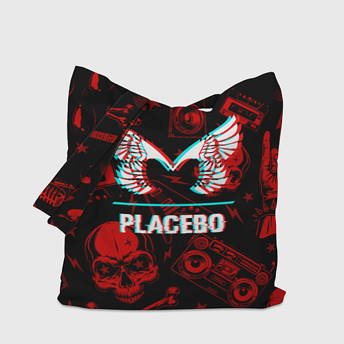Сумка-шоппер Placebo rock glitch / 3D-принт – фото 1