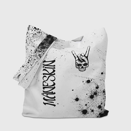 Сумка-шоппер Maneskin и рок символ на светлом фоне / 3D-принт – фото 1