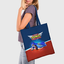 Сумка-шопер Team Sonic Racing - Ёжик и его точило, цвет: 3D-принт — фото 2