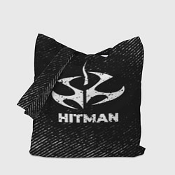 Сумка-шоппер Hitman с потертостями на темном фоне