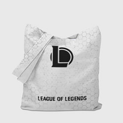 Сумка-шопер League of Legends glitch на светлом фоне: символ,, цвет: 3D-принт