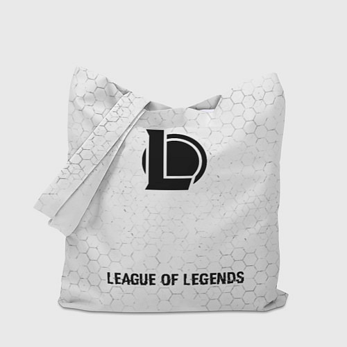 Сумка-шоппер League of Legends glitch на светлом фоне: символ, / 3D-принт – фото 1