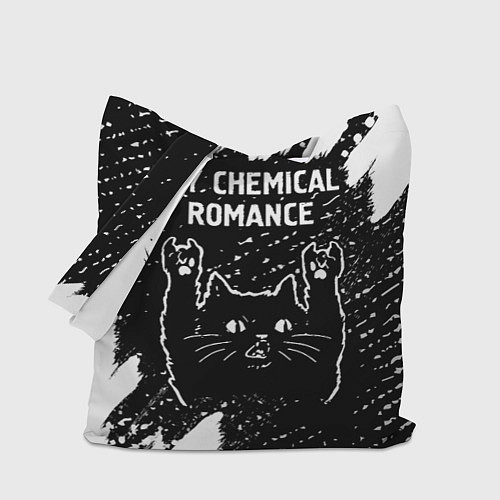 Сумка-шоппер Группа My Chemical Romance и рок кот / 3D-принт – фото 1