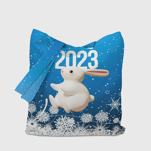 Сумка-шоппер Белый большой кролик / 3D-принт – фото 1