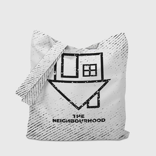 Сумка-шоппер The Neighbourhood с потертостями на светлом фоне / 3D-принт – фото 1