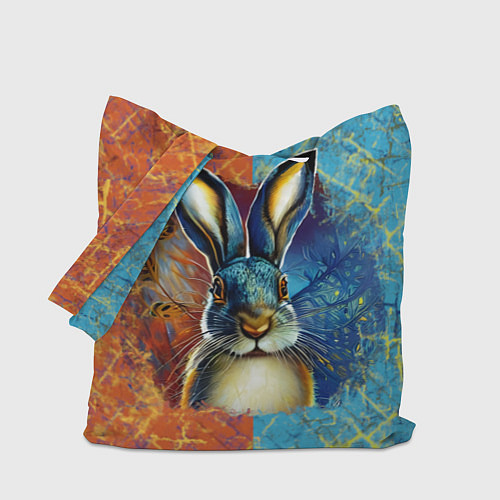 Сумка-шоппер Огненный новогодний кролик / 3D-принт – фото 1