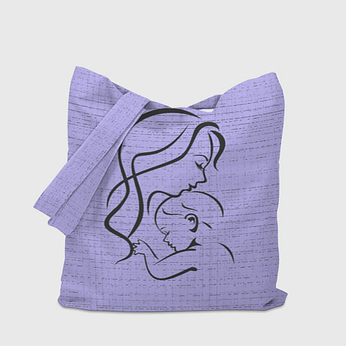 Сумка-шоппер Мама с ребёнком / 3D-принт – фото 1