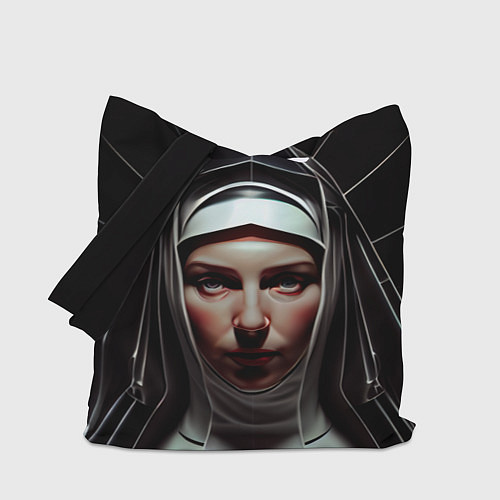 Сумка-шоппер Нейросеть: монахиня / 3D-принт – фото 1