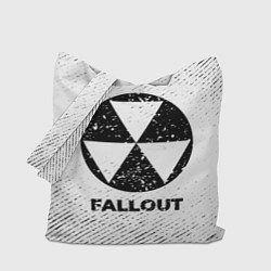 Сумка-шоппер Fallout с потертостями на светлом фоне