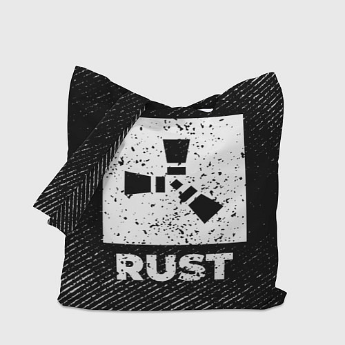 Сумка-шоппер Rust с потертостями на темном фоне / 3D-принт – фото 1