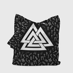 Сумка-шопер Valknut runes pattern, цвет: 3D-принт