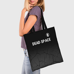 Сумка-шопер Dead Space glitch на темном фоне: символ сверху, цвет: 3D-принт — фото 2
