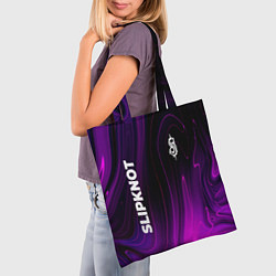Сумка-шопер Slipknot violet plasma, цвет: 3D-принт — фото 2