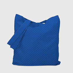 Сумка-шоппер Плетёная синяя ткань - паттерн