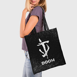 Сумка-шопер Doom с потертостями на темном фоне, цвет: 3D-принт — фото 2