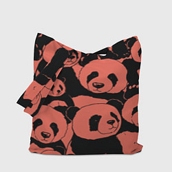 Сумка-шоппер С красными пандами