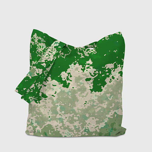 Сумка-шоппер Абстракция в зелёных тонах / 3D-принт – фото 1