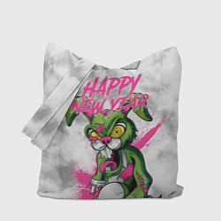 Сумка-шопер Zombie rabbit Happy new year, цвет: 3D-принт