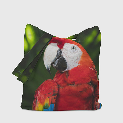 Сумка-шоппер Красный попугай Ара / 3D-принт – фото 1