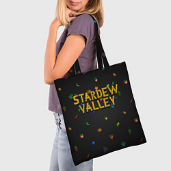 Сумка-шопер Фруктовый паттерн из Stardew Valley, цвет: 3D-принт — фото 2