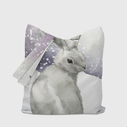 Сумка-шоппер Милый кролик на снегу