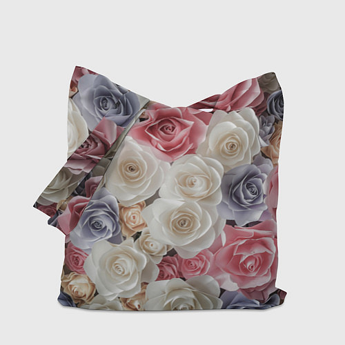 Сумка-шоппер Цветы роз / 3D-принт – фото 1