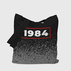 Сумка-шопер 1984 - в красной рамке на темном, цвет: 3D-принт