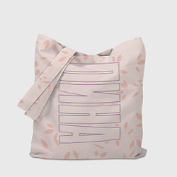 Сумка-шопер Лина по-вертикали с розовым фоном, цвет: 3D-принт