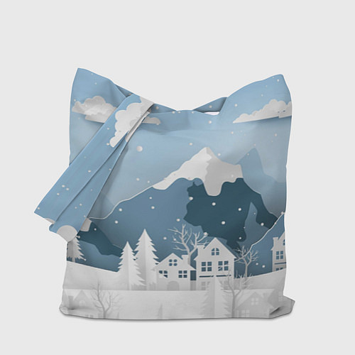 Сумка-шоппер Зимний день / 3D-принт – фото 1