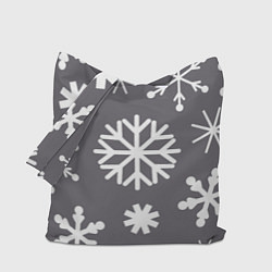 Сумка-шопер Snow in grey, цвет: 3D-принт