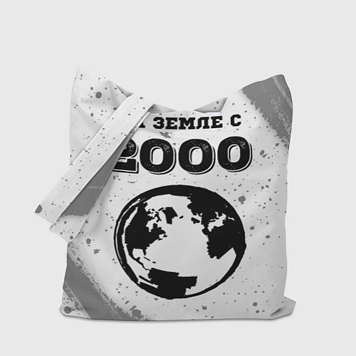 Сумка-шоппер На Земле с 2000: краска на светлом / 3D-принт – фото 1