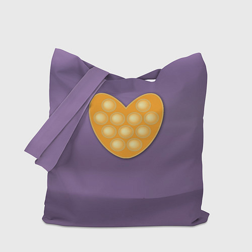 Сумка-шоппер Пузырчатое сердце / 3D-принт – фото 1