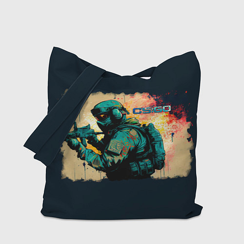 Сумка-шоппер Counter Strike street art / 3D-принт – фото 1