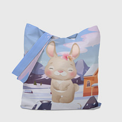 Сумка-шопер Зайка зима, цвет: 3D-принт