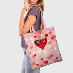 Сумка-шопер Женское сердце, цвет: 3D-принт — фото 2