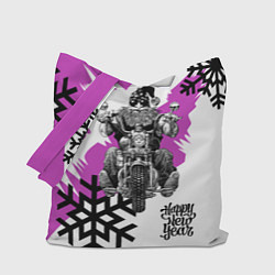Сумка-шоппер New Year: Santa Biker