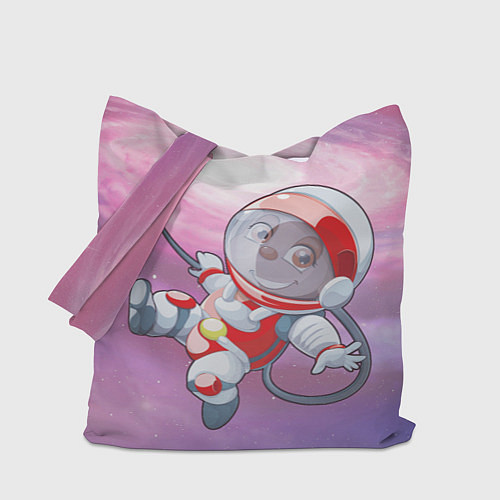 Сумка-шоппер Обезьянка в космосе / 3D-принт – фото 1