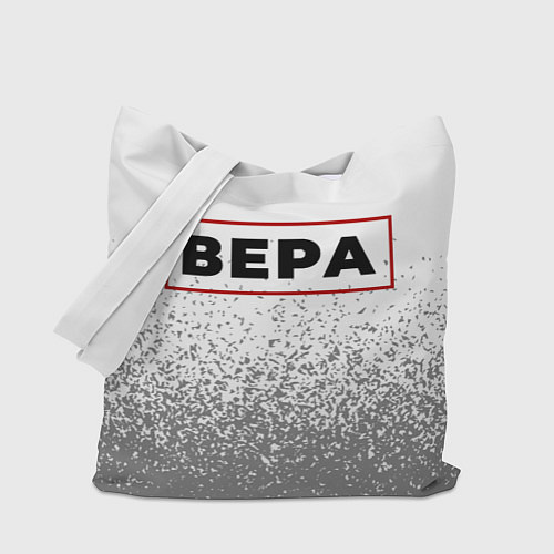 Сумка-шоппер Вера - в красной рамке на светлом / 3D-принт – фото 1