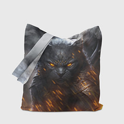 Сумка-шопер Воинственный кот, цвет: 3D-принт