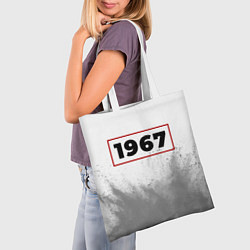 Сумка-шопер 1967 - в красной рамке на светлом, цвет: 3D-принт — фото 2