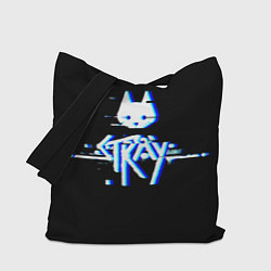 Сумка-шопер Stray blue glitch, цвет: 3D-принт