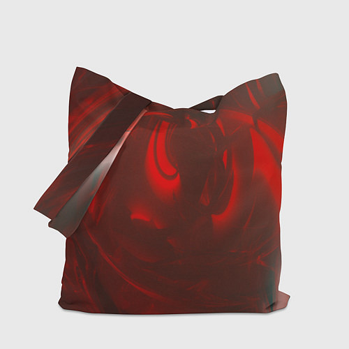 Сумка-шоппер Темно красные волны / 3D-принт – фото 1