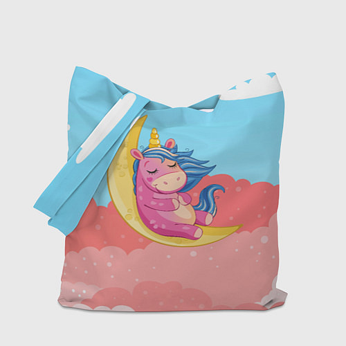 Сумка-шоппер Единорог на месяце / 3D-принт – фото 1